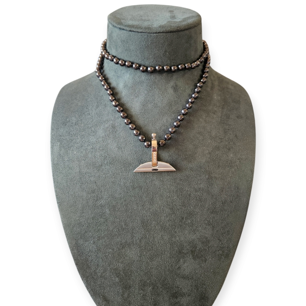 Shungite and Zircon Necklace